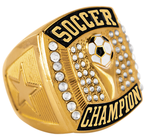 Bague de championnat de football personnalisée de style européen en alliage plaqué or/argent, modèle universel sportif, premier et deuxième places - Product Image 2