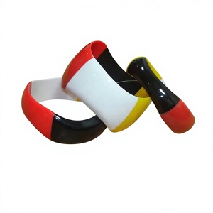 Best Quality Acrylic Handmade <b>Bangle</b> <b>Bracelet</b> for Women Simple Style Resin Decoration with Flower Pattern for Gifts Wadding - Product Image 1