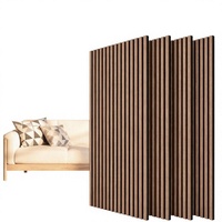Panneaux acoustiques en bois industriel pour mur à lattes, lot de 4, 47,2x23,6 pouces, insonorisants, décoration intérieure, salon, chambre, bureau, noyer