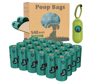 Özel Logo baskılı kokulu çevre dostu Compostable biyobozunur Doggie Pet köpekler köpekler için kaka poşetleri - Product Image 2