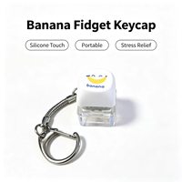 Gantungan Kunci PC Fidget Keycap Suara Klik Jernih Ringan Lucu Hadiah Bisnis