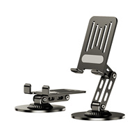 Support de téléphone de bureau entièrement métallique compatible, réglable en hauteur, pour diffusion en direct et caméra