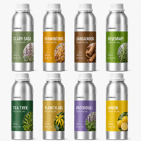 Huiles essentielles en vrac, vente en gros, huile essentielle de Sauge Sclarée 100% pure et naturelle en bouteilles d'aluminium, OEM ODM, étiquette privée