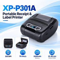 XP-P301A Printer Thermal Portabel 80mm Bluetooth 203DPI 2550mAh Printer POS Mobile untuk Restoran dan Ritel