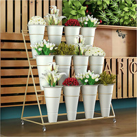 Huabaixin Commercial échelle mobile support de fleurs multicouche extérieur fleur étagère magasin de fleurs entreposage supermarché fournitures