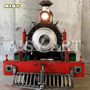 Modello di Treno a Vapore in Metallo Dipinto in Scala 1:1, Stile Industriale, per <span class=keywords><strong>Bar</strong></span>, Centri Commerciali e Attività di Costruzione - Product Image 1