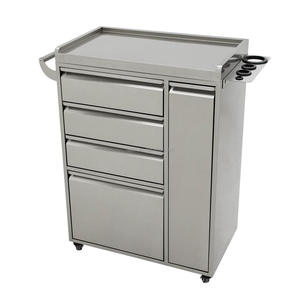 Gabinete de herramientas de peluquería de acero inoxidable de alta gama, adecuado para salones de belleza, gabinete de almacenamiento móvil con tambor. - Product Image 5