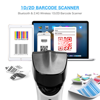 Escáner de código de barras RFID 2D híbrido inalámbrico, interfaz USB/COM, etiquetas RFID UHF, lector 1D/2D QR BT para sistema de hostelería minorista