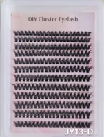 Bulu Mata Palsu Faux Mink Buatan Tangan Grosir 16mm Logo Kustom Wispy DIY Cluster Lash Book Private Label Fan Eyelash Extensions