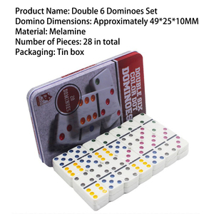 Juego de Dominó para Adultos, Dominó Clásico, Juegos de Mesa, Dominó Doble 6 9 12 para Juegos Familiares con Caja de Estaño - Product Image 4