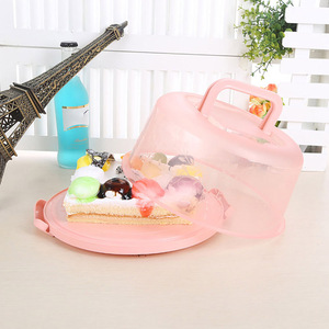 26*22*12,5 cm Kunststoff Runde Kuchen behälter Dessert behälter Abdeckung Fall Cupcake Carrier Server Aufbewahrung sbox Kuchen Zubehör - Product Image 6