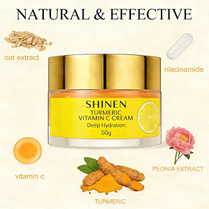 Set DE CUIDADO DE LA PIEL Blanqueamiento natural Iluminador Blanqueamiento y antiarrugas VC Crema y suero de cúrcuma - Product Image 2