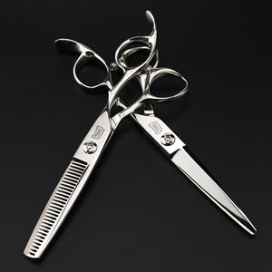 Tijeras de peluquería y barbería Huaer F-105 plateadas de 6.0 pulgadas con punta afilada personalizada para flequillo - Product Image 3