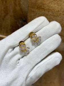 Conjunto de colgante Bhargavi Classic American Diamond con acabado en oro y rodio, con circonita cúbica, joyería moderna para boda. - Product Image 5