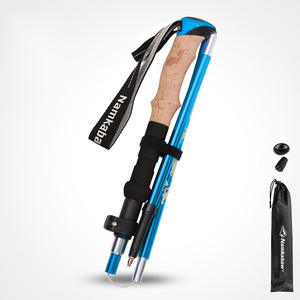 Bastones de Senderismo de Aluminio de 5 Secciones con Mango de Madera, Ligeros, Plegables, con Correa para la Muñeca, Resistentes, para Escalada - Product Image 3