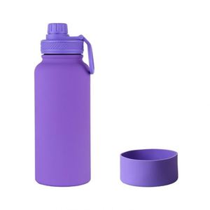 Stainless Steel Sports Bottle With Base Large Capacity 1L American Style Wide Mouth Vacuum Bottle Portable Outdoor Customization - Product Image 3