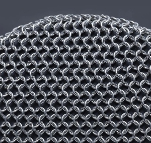 316 Stainless Steel <strong>Cast</strong> <strong>Iron</strong> Cleaner <strong>Brush</strong> Chain Mail Scrubber for <strong>Cast</strong> <strong>Iron</strong> Pot - Product Image 6