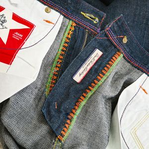 Jeans Invernali da <span class=keywords><strong>Uomo</strong></span> Americani Retrò da 17 oz, Gamba Dritta, Indigo Nostalgico, Versatili, Originali, Casual, in Denim Selvedge Spesso di Alta Qualità - Product Image 4