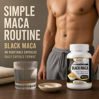 Capsules de racine de maca noire, complément alimentaire naturel à base de plantes, soutien quotidien au bien-être des hommes adultes, 90 capsules, végétalien, sans gluten