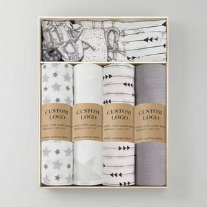 Châles et couvertures de réception pour bébé en mousseline de coton biologique pour nouveau-né, confortable et doux pour la peau - Product Image 4