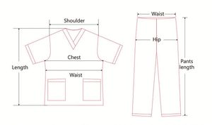 Solid Color Woven Fabric Hospital Nursing <b>Uniform</b> Hospital Use Nursing <b>Scrubs</b> - Product Image 6