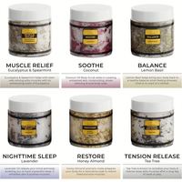 OEM Spa relaxant Soin de soi Éléphant Lavande Menthe Citron Basilic Huiles essentielles de noix de coco Bain de trempage Epsom Sels de bain Coffret cadeau
