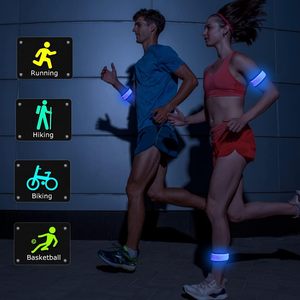 <span class=keywords><strong>Nuit</strong></span> <span class=keywords><strong>course</strong></span> lumière sécurité ceinture réfléchissante haute visibilité brassard randonnée cyclisme Concert Sport de plein air vitesse bras poignet bande lampe - Product Image 2