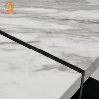 Table basse carrée haut de gamme pour salon, meubles modernes, tables basses en marbre blanc