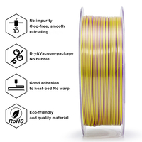 ZIRO prêt à expédier matériel d'impression 3d Filament de Pla de soie tricolore 1.75mm 1kg pour tiges en plastique d'imprimante 3d