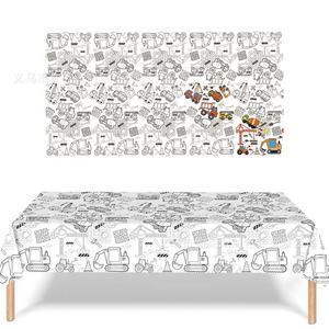 Ensemble de nappe en papier jetable à thème de Pâques pour enfants, décoration de fête, conception d'ingénierie animale, bricolage - Product Image 4