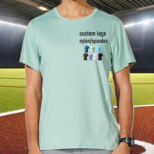 Nueva Camiseta Deportiva Personalizada para Hombre, 86% Nailon, 14% Elastano, 190 GSM, Ligera, de Secado Rápido, Corte Holgado, Cuello Redondo, Manga Corta - Product Image 2