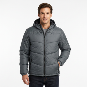 Men's Winter Puffer Jacket Hooded Stand Collar <b>Bubble</b> Down Jacket Waterproof Breathable Windproof Outdoor <b>Coat</b> - Product Image 1