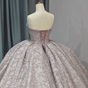 Jancember 6742 luxe sans bretelles perles paillettes Quinceanera fête robes pour femmes - Product Image 6