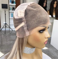 Peluca de Cabello Humano Corto Bob Ombre Rubio Ceniza Marrón, Peluca Completa de Encaje Pre-Arrancada con Línea de Cabello Natural, Pelucas de Encaje Transparente Sin Pegamento