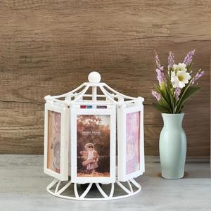 हाथ से क्रैंक्ड संगीत बॉक्स फोटो एल्बम टेबल सेटिंग संगीत फेरिस व्हील घूर्णन खिड़की खिड़की की तस्वीर परिवार फोटो फ्रेम - Product Image 3