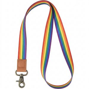 BSBH Custom Print Rainbow Gay Pride Polyester <b>Lanyard</b> With Metal Clasp <b>for</b> <b>Keys</b>, ID Badges, Cards, Car <b>Keys</b>, Wallet - Product Image 1