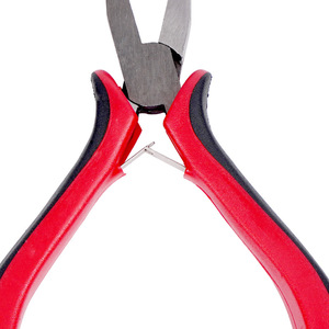 คีมตัดความแม่นยำสูง 4.5 นิ้ว ผลิตจากเหล็กโครเมียมวาเนเดียม ปากเรียบ สำหรับงานจิวเวลรี่และงานฝีมือ ด้ามจับสีแดงดำ - Product Image 1