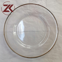 Plateau de présentation décoratif ZKAI, fabrication directe, plateau rond en acrylique transparent moderne pour la décoration de table de mariage