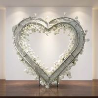 Bouquet de mariée SPR fournitures de mariage sur mesure Arrangement de fleurs décoratives artificielles réception scène toile de fond coeur arc fleur