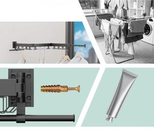 Tendedero de Ropa Plegable de Alta Calidad, Tendedero de Ropa Montado en la Pared, Tendedero de Ropa Retráctil para Colgar Ropa - Product Image 5