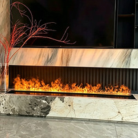 Cheminée électrique encastrable LUXUAN de style français, flamme LED, télécommande, thermostat réglable, construction métallique, économie d'énergie