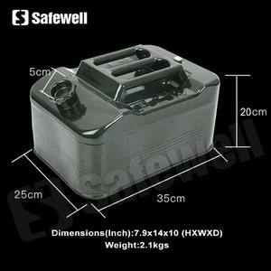 Bidons métalliques horizontaux robustes SWJC-07 <span class=keywords><strong>de</strong></span> 10 litres pour essence, huile <span class=keywords><strong>de</strong></span> palme, huile <span class=keywords><strong>de</strong></span> coco, carburant, en acier inoxydable épais, pour barils - Product Image 2