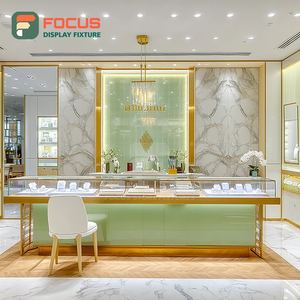 Mostrador de Exhibición de Joyería para Centro Comercial de Alta Visibilidad, Vitrina Comercial con Marco Metálico - Product Image 1