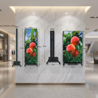 Afficheur LED numérique P2.5 sur pied, couleur pleine, intérieur, double face, pliable, pour centre commercial, garantie 5 ans
