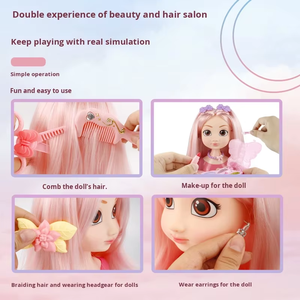 Kit de Maquillaje y Accesorios para el Cabello de Muñecas de Plástico para Niñas - Juego de Imitación de Princesa, Juguete Hecho a Mano, Regalo - Product Image 6