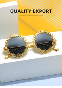 ใหม่แว่นตากันแดดสีทองกลวงยุโรปและอเมริกาแฟชั่นรอบกรอบแนวโน้มแว่นตาแว่นตากันแดดผู้หญิงแว่นตากันแดด <span class=keywords><strong>locs</strong></span> - Product Image 6