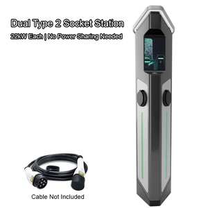 Chargeur de véhicule <span class=keywords><strong>électrique</strong></span> 44 kW à usage commercial, double connecteur 22 kW + 22 kW, type 2, station de <span class=keywords><strong>recharge</strong></span> AC pour <span class=keywords><strong>voiture</strong></span> <span class=keywords><strong>électrique</strong></span>, à poser au sol - Product Image 1