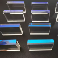 Bloc de verre saphir personnalisé avec revêtement LongPass 640nm, transmission de 94 %, bords chanfreinés de protection pour IPL