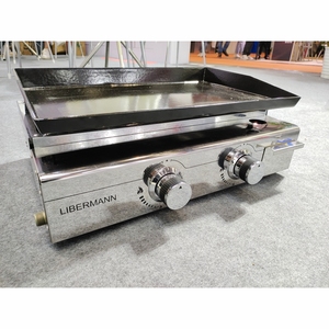 Gril à gaz professionnel pour barbecue à 3 brûleurs avec plaque chauffante latérale pour barbecue <span class=keywords><strong>Plancha</strong></span> pour fournitures d'hôtel et de restaurant - Product Image 5