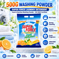 Lessive en poudre OEM 500g Super Nettoyante Moussante, Parfumée, Économique, Vente en Gros, Savon à lessiver, Poudre à lessiver, Détergent
